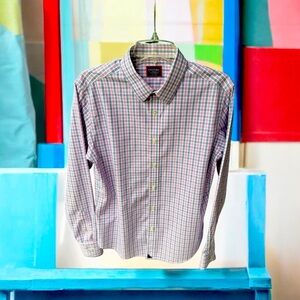 UNTUCKit Men's Slim Fit Check Long Sleeve Button-Up Shirt Men’s Size Medium